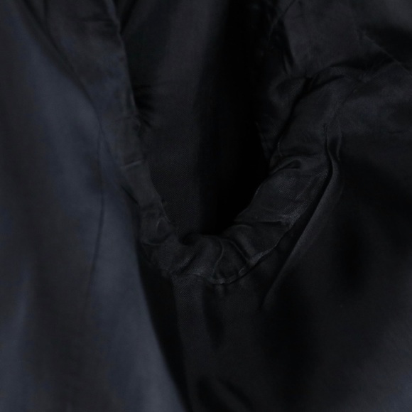 Miss Valentino V Blazer in Navy Pinstripes Wool/Cashmere with Mandarin Collar - Picture 4 of 5